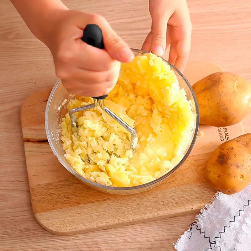 Conjunto Amassador Espremedor de Alho Inox + Amassador de batatas Inox
