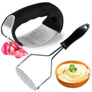 Conjunto Amassador Espremedor de Alho Inox + Amassador de batatas Inox
