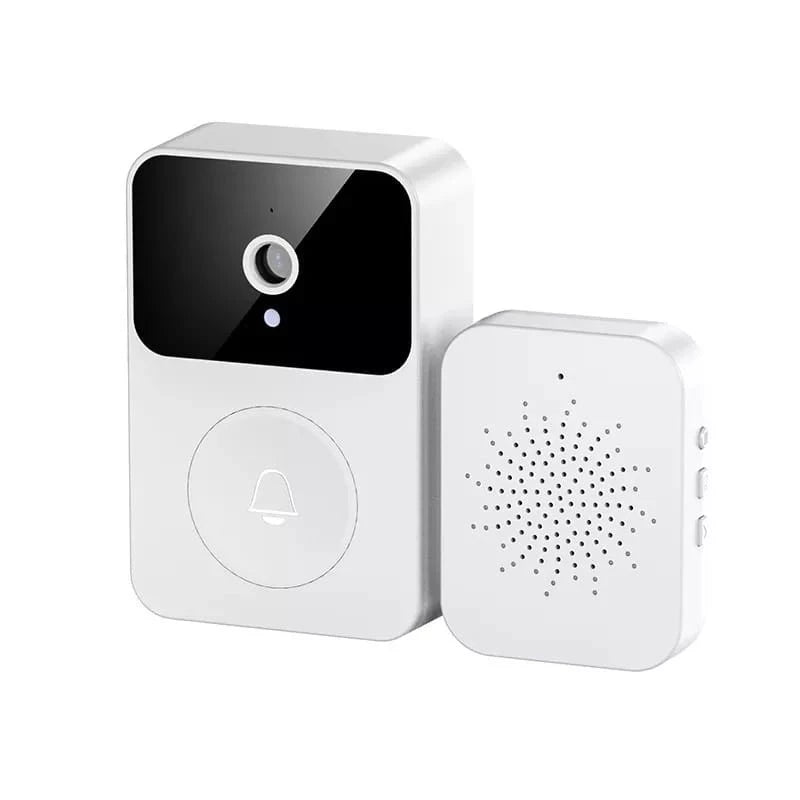 Kit Campainha Com Câmera Vídeo Porteiro Sem Fio Wi-Fi HD Inteligente Smart Casa Vê Pelo Celular Recarregável